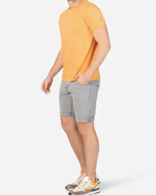 Alternative view of Timezone - Ripped basic t-shirt, buff orange