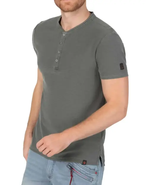 Timezone - Vintage Henley washed grey