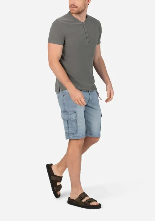 Timezone - Vintage Henley washed grey image3