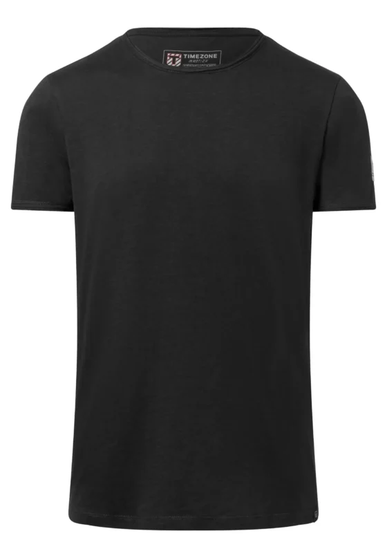 Timezone - Ripped basic t-shirt, black