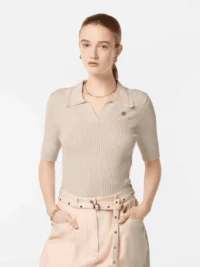 Scotch & Soda U9A00669T, Rib polo neck short sleeve pullover