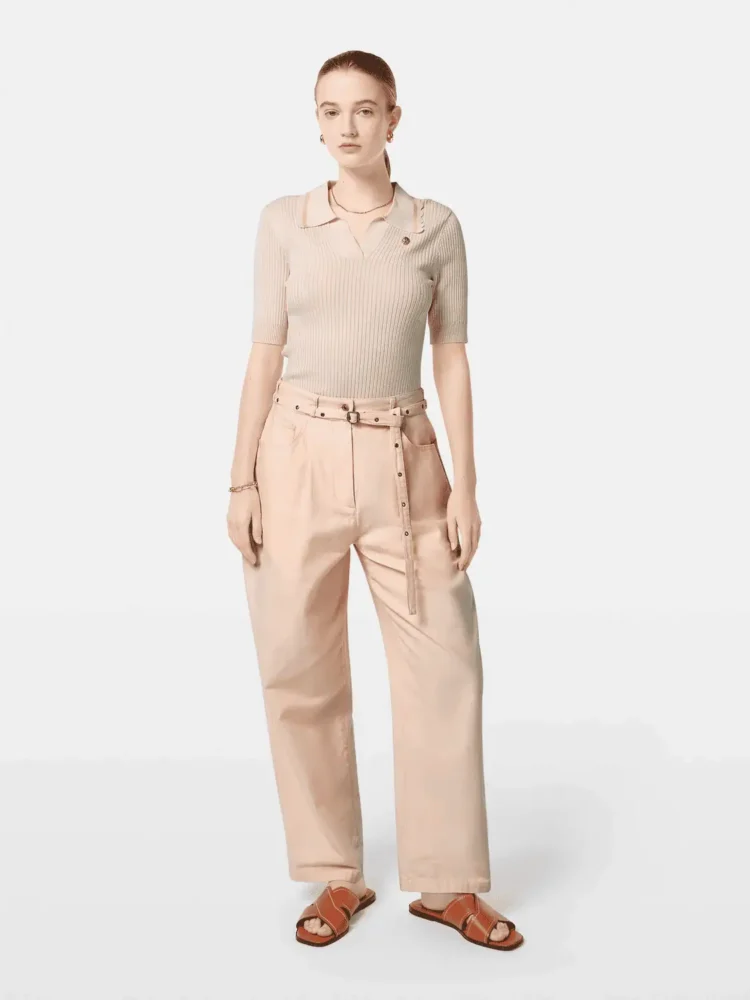 Scotch & Soda Rib polo neck short sleeve pullover - Image 2
