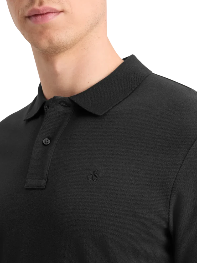 Scotch & Soda 179201 Logo Pique polo, Black - Image 4