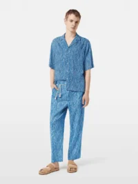 Alternative view of Scotch & Soda 179984 Printed wide fit linen/viscose-blend jogger