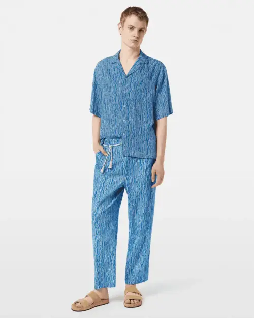 Alternative view of Scotch & Soda 179984 Printed wide fit linen/viscose-blend jogger