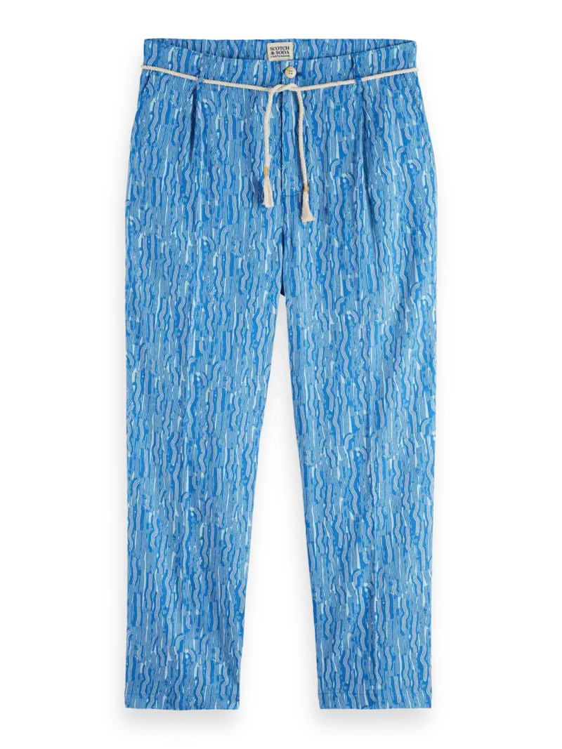Scotch & Soda 179984 Printed wide fit linen/viscose-blend jogger - Image 5