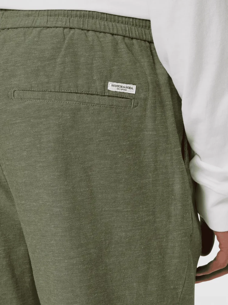 Scotch & Soda 179999 Fave Cotton/Linen Bermuda,Army - Image 5
