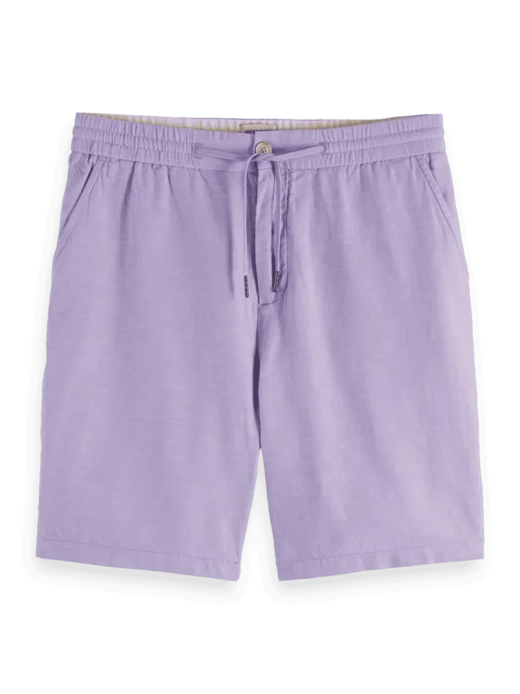 Scotch & Soda 179999 Fave Cotton/Linen Bermuda, Lavender - Image 3
