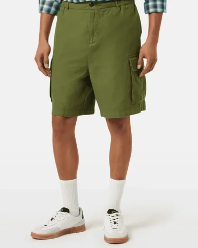 Scotch & Soda 180003 Cotton-linen relaxed fit cargo short Army