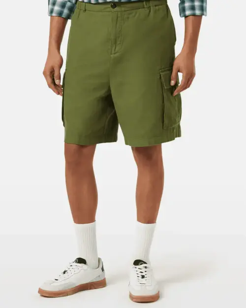 Scotch & Soda 180003 Cotton-linen relaxed fit cargo short Army