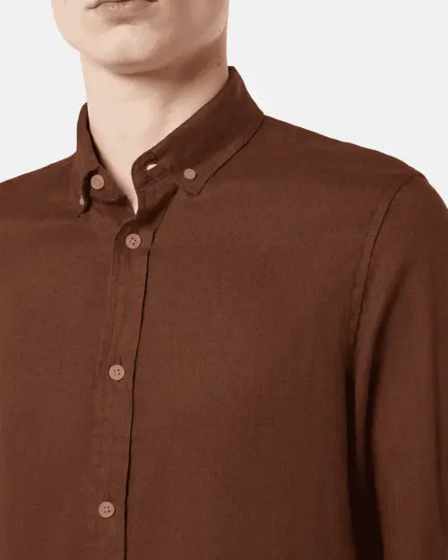 Alternative view of Scotch & Soda 180016 Regular fit 100% linen shirt, Cold brew