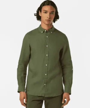 Scotch & Soda 180016 Regular fit linen shirt, Army