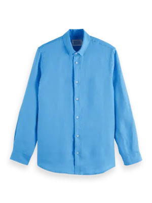 Alternative view of Scotch & Soda 180016 Regular fit linen shirt, Aqua blue