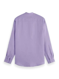 Alternative view of Scotch & Soda 180017Regular fit stand-up collar linen shirt, Lavender