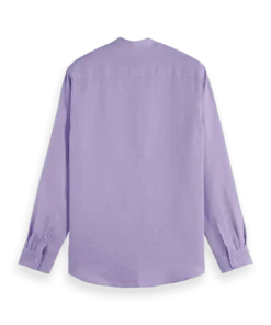 Alternative view of Scotch & Soda 180017Regular fit stand-up collar linen shirt, Lavender