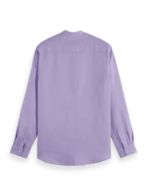 Alternative view of Scotch & Soda 180017Regular fit stand-up collar linen shirt, Lavender