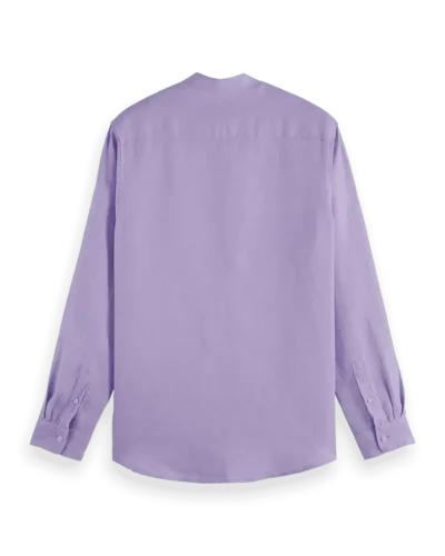 Alternative view of Scotch & Soda 180017Regular fit stand-up collar linen shirt, Lavender