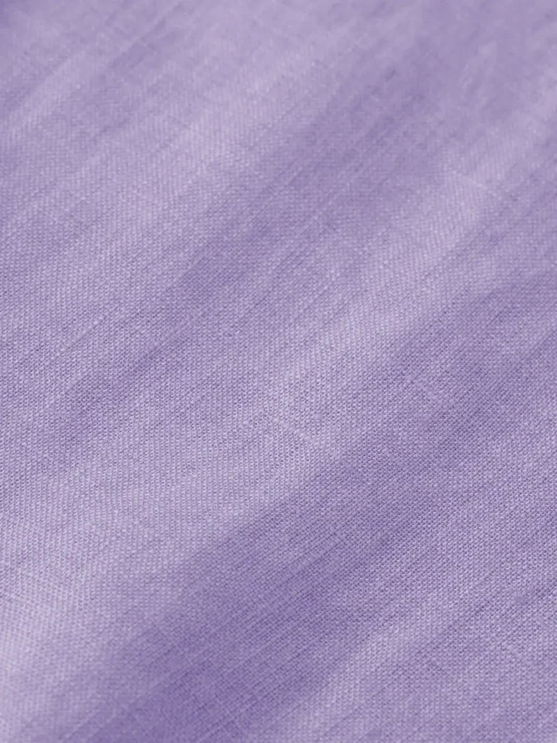 Scotch & Soda 180017Regular fit stand-up collar linen shirt, Lavender - Image 3