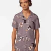 Scotch & Soda Printed Short Sleeve Regular-Fit Viscose Shirt