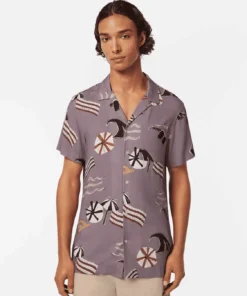 Scotch & Soda  180032 Printed Short Sleeve Regular-Fit Viscose Shirt