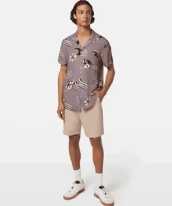 Alternative view of Scotch & Soda  180032 Printed Short Sleeve Regular-Fit Viscose Shirt
