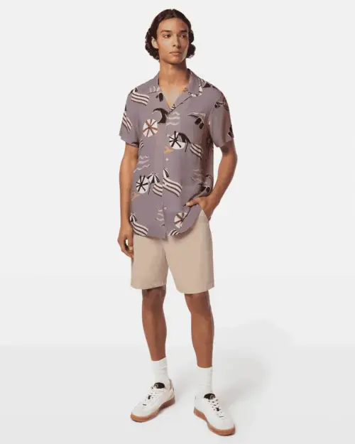 Alternative view of Scotch & Soda  180032 Printed Short Sleeve Regular-Fit Viscose Shirt
