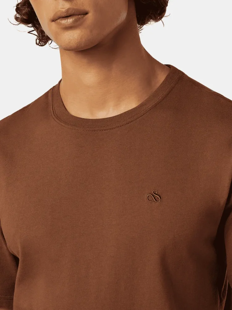 Scotch & Soda 180038 Regular fit logo T-shirt, Cold brew - Image 3