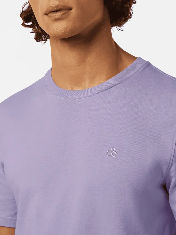 Scotch & Soda 180038 Regular fit logo T-shirt, Bright Lavender - Image 3