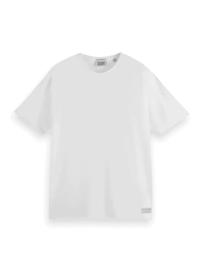 Scotch & Soda 180042 Relaxed fit raw edge T-shirt, White - Image 4