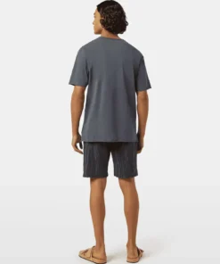 Alternative view of Scotch & Soda 180042 Relaxed fit raw edge T-shirt, Washed black