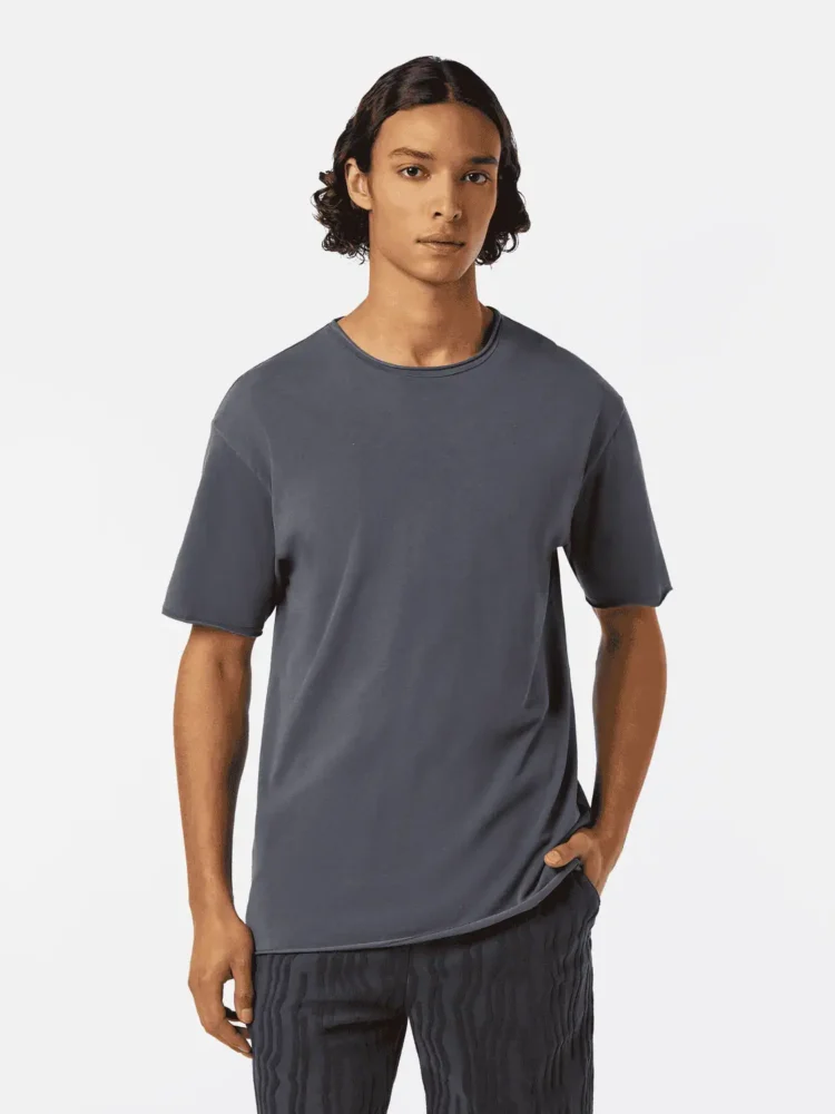 Scotch & Soda 180042 Relaxed fit raw edge T-shirt, Washed black