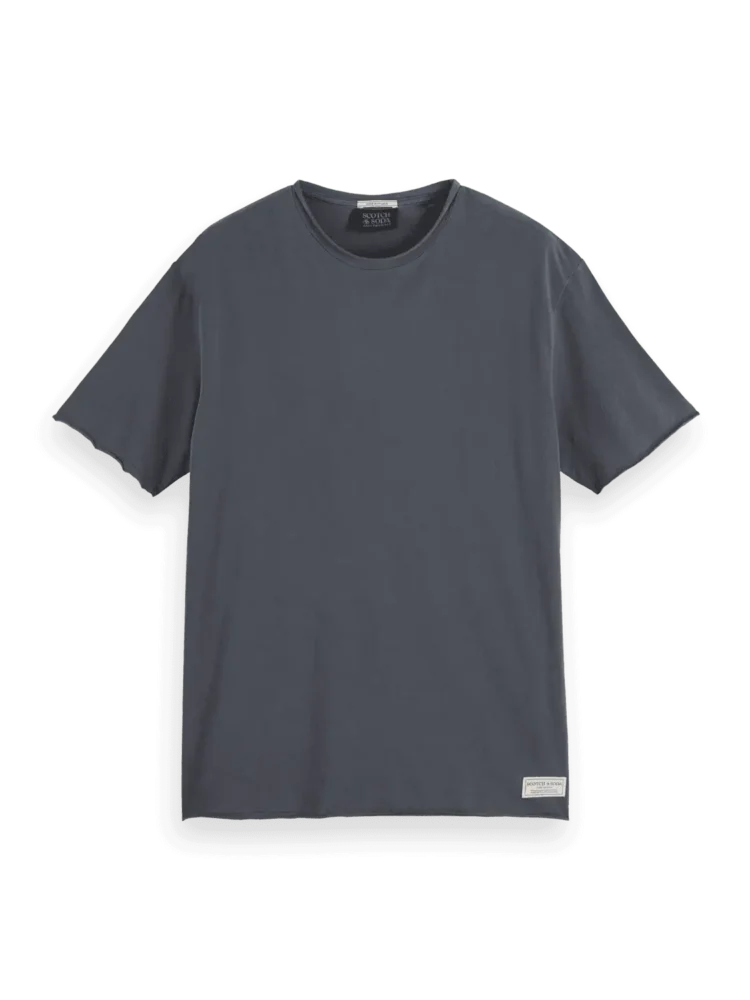 Scotch & Soda 180042 Relaxed fit raw edge T-shirt, Washed black - Image 5