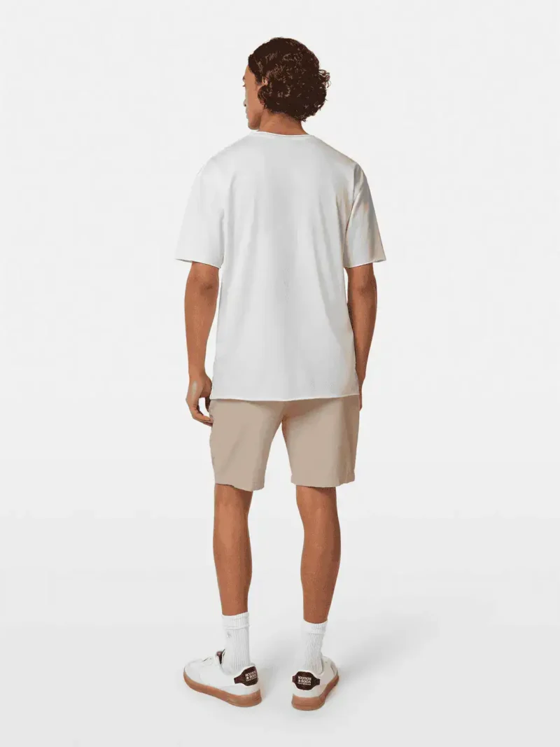 Scotch & Soda 180042 Relaxed fit raw edge T-shirt, White - Image 3