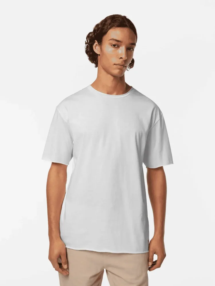 Scotch & Soda 180042 Relaxed fit raw edge T-shirt, White