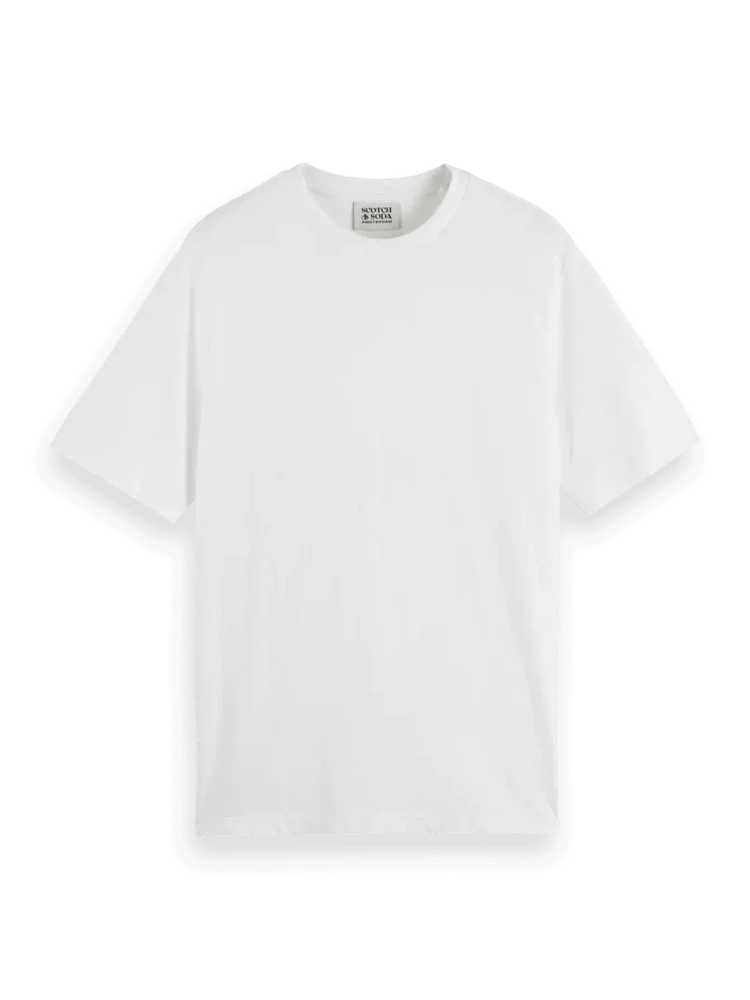 Scotch & Soda Regular-Fit Cotton-Linen T-Shirt, White - Image 3