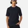 Scotch & Soda Regular-Fit Cotton-Linen T-Shirt, Washed Black