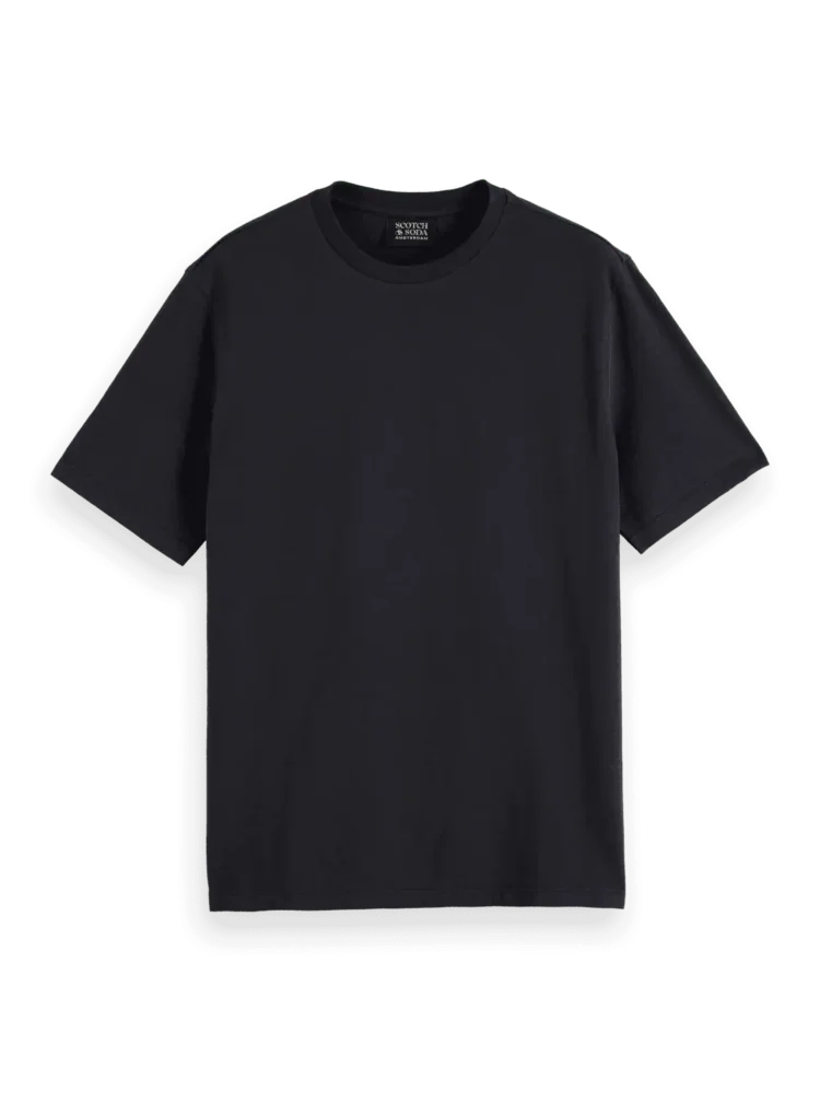 Scotch & Soda Regular-Fit Cotton-Linen T-Shirt, Washed Black - Image 4