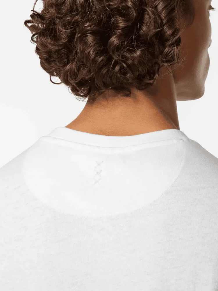 Scotch & Soda Regular-Fit Cotton-Linen T-Shirt, White - Image 5