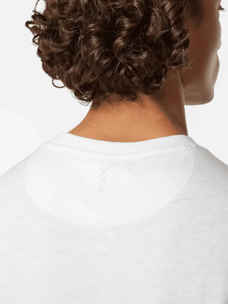 Scotch & Soda 180045 Regular-Fit Cotton-Linen T-Shirt, White - Image 5