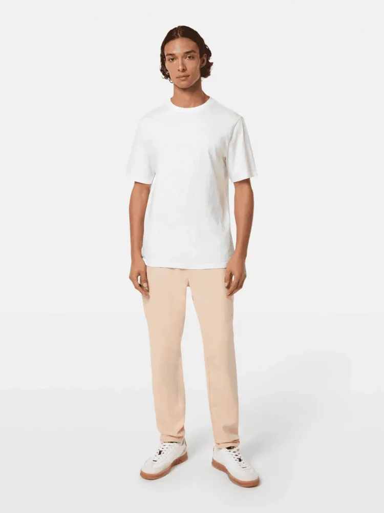 Scotch & Soda Regular-Fit Cotton-Linen T-Shirt, White - Image 2