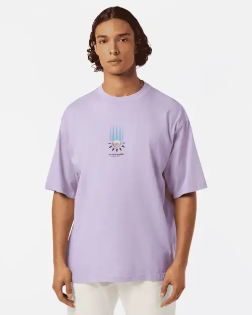 Scotch & Soda 180048 Loose Fit Linen blend Front Printed Artwork T-Shirt