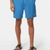 Scotch & Soda Mid-Length Solid Colour Swim Shorts, Aqua Blue