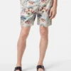 Scotch & Soda Printed Mid-Length Swimshort, Luna Pier White