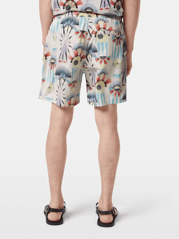 Scotch & Soda Printed Mid-Length Swimshort, Luna Pier White - Image 2