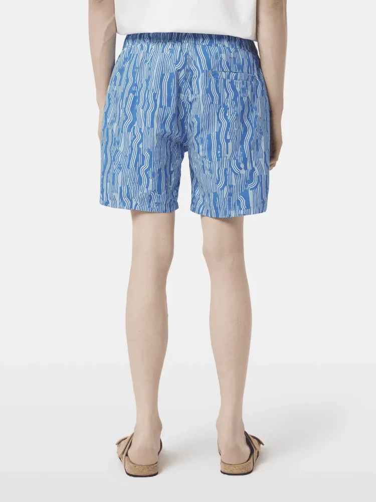 Scotch & Soda Printed Mid-Length Swimshort, Island stripe AOP - Image 4