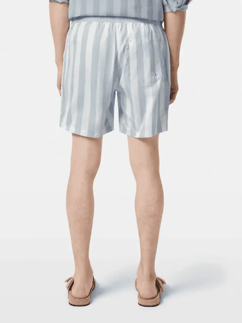Scotch & Soda 180384 Striped Mid-Length Swimshort, Sky Blue Stripe - Image 3