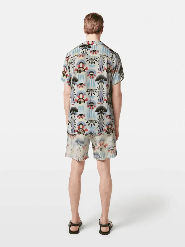 Scotch & Soda Printed Short Sleeve  Viscose Shirt - Image 3