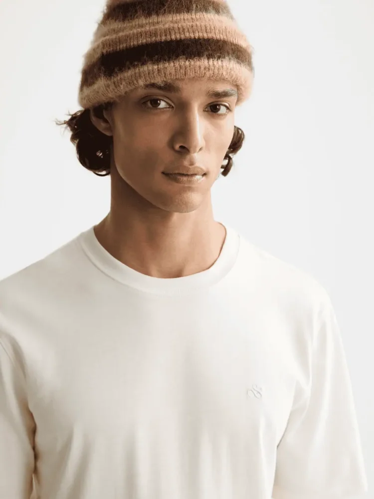 Scotch & Soda 181288 Essentials Logo T-Shirt, Eggnog - Image 3