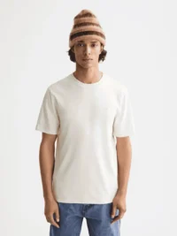 Scotch & Soda 181288 Essentials Logo T-Shirt, Eggnog