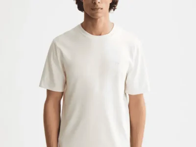 Scotch & Soda 181288 Essentials Logo T-Shirt, Eggnog